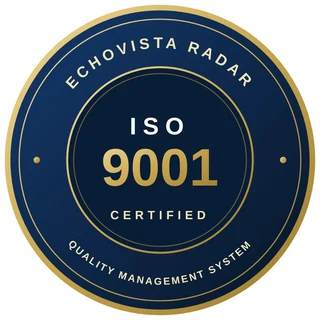 EchoVista Radar ISO 9001 certified quality management system